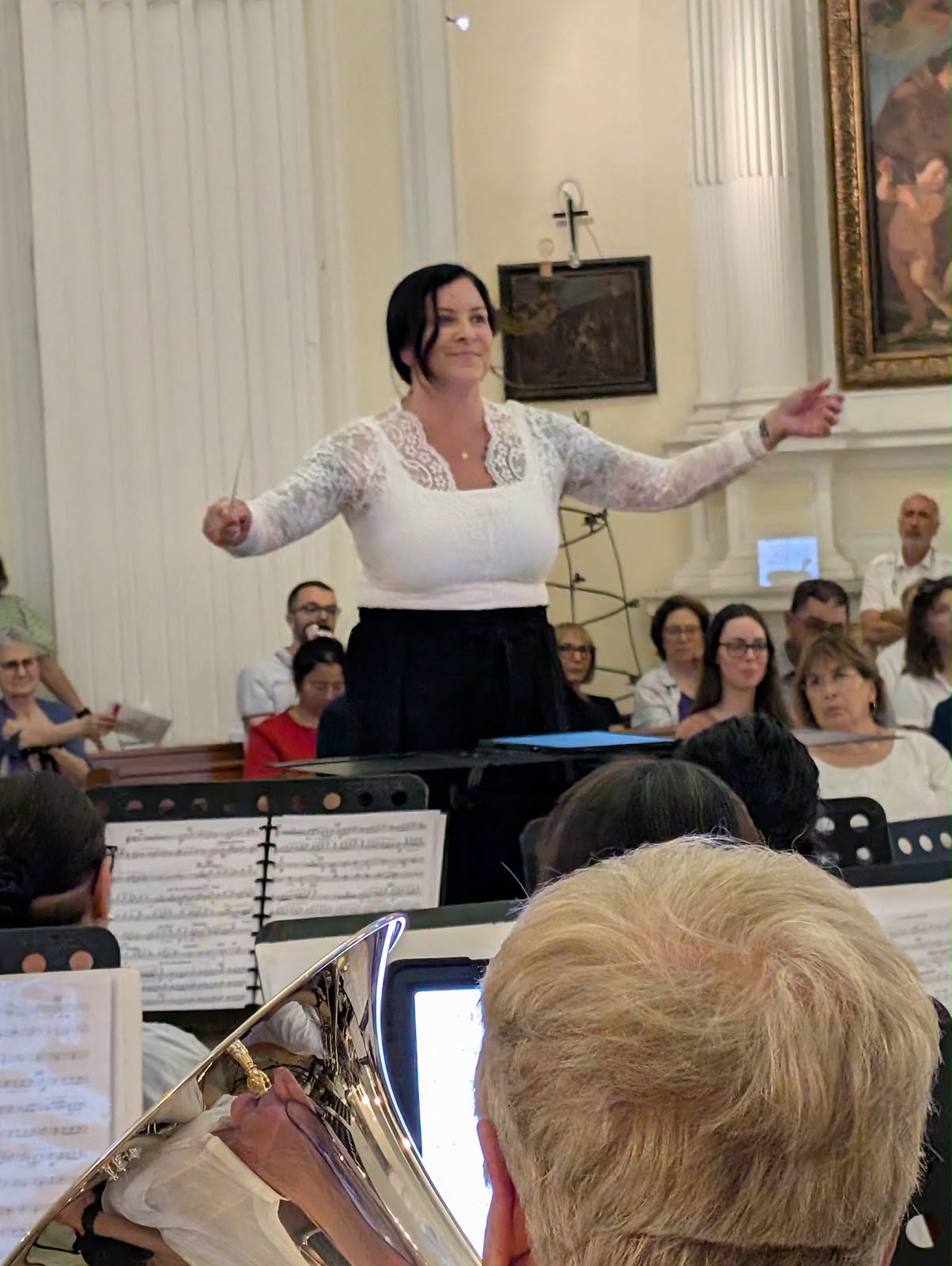 Katie conducting